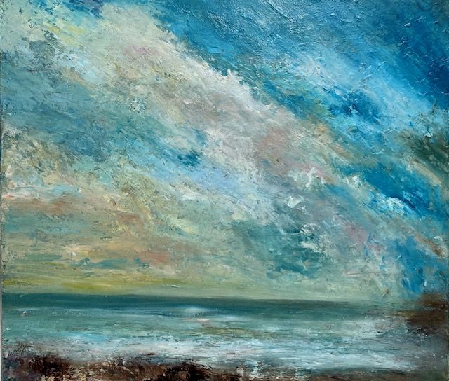 Atmospheric Cornish oil painting 